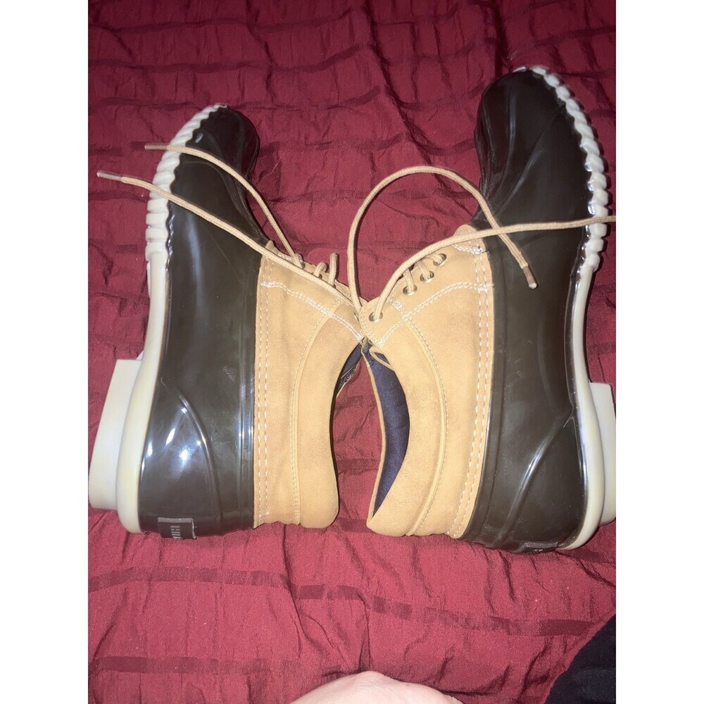 Tommy Hilfiger Duck Boots Women’s 9M Rain Waterproof Blue Brown Ankle TWHEAT-T - Picture 8 of 8